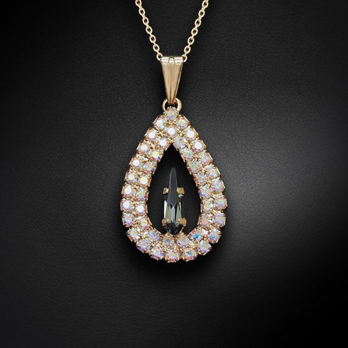 Pakabukas "Atlantis (Sidabrinė Naktis)" su Swarovski™ kristalais